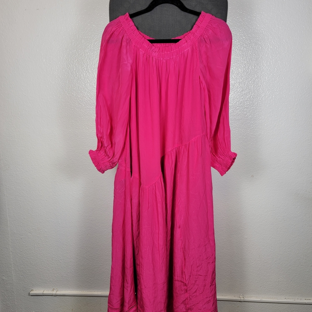 The Drop Women's Long Sleeve Convertible Strapless Tiered Maxi Dress Size S - Picture 2 of 5